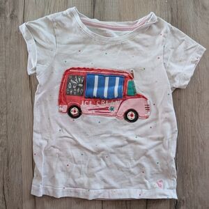 Joules White Lift The Flap Ice Cream Truck Tee, 4T (V7)